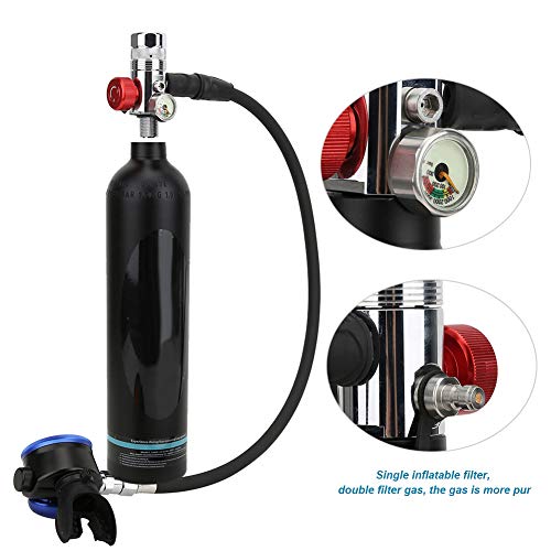 1Liter Set Mini Scuba Diving Gear, Portable Underwater Oxygen Cylinder ...